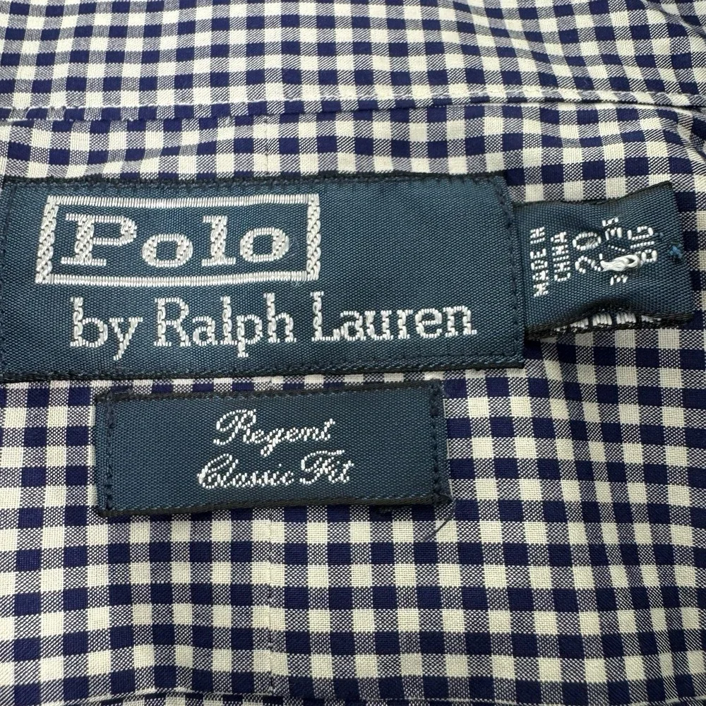 Polo Ralph Lauren Blue White Gingham Regent Big Tall Shirt 20 34/35 NWT